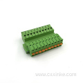 Spring type pluggable terminal block with fixed screw